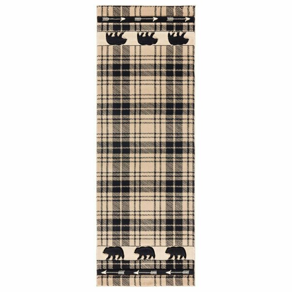 United Weavers Of America Cottage Tartan Bear Beige Runner Rug 2 ft. 7 in. x 7 ft. 4 in. 2055 41426 28C